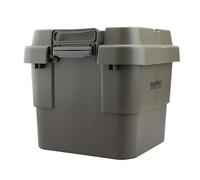 VFM e-Store - 30L Storage Boxes With Lids - Durable Green Camping Box With Carry Handles for Safe Dry Outdoors - Ideal for Camping, Hiking, Holidays, Travel - 36 X 36 X 39cm