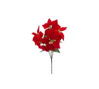 VFM e-Store 5 Head Poinsettia Bunch Christmas Decoration X 1 48cm Red, Green VFM e-Store Multicolor