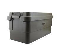 VFM e-Store - 70L Storage Boxes With Lids - Durable Green Camping Box With Carry Handles for Safe Dry Outdoors - Ideal for Camping, Hiking, Holidays, Travel - 39 X 36 X 76cm