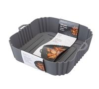 VFM e-Store Air Fryer Liner Square Silicone Reusable Non Stick Liners Grey VFM e-Store Grey