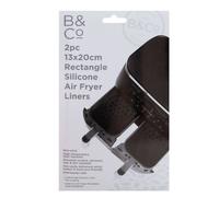 VFM e-Store Air Fryer Silicone Liner Rectangle Reusable Non Stick Liners Grey VFM e-Store Grey