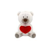 VFM e-Store Bear Soft Toy Cream Polar Plush With Red Love Heart VFM e-Store Cream