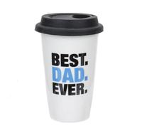 VFM e-Store Best Dad Cup with Lid Best Dad Ever Fathers Day Gift Present, Bithday Dad Cup in White VFM e-Store White