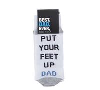 VFM e-Store Best Dad Socks Best Dad Ever Fathers Day Gift Present in White VFM e-Store White