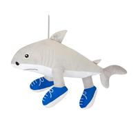 VFM e-Store - Brainrot Shark Soft Toy Plush Gift for Children and Adults Birthday Christmas - 37cm X 20cm Grey X 1