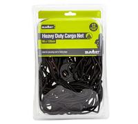 VFM e-Store - Bungee Cargo Net Heavy Duty 12 Hooks Strap Luggage Down - Camping, Travel Holiday Accessories for Summer - 120cm X 90cm Black X 1