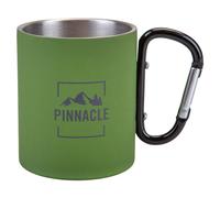 Carabiner Handle Mug Classic Style Rubberised Finish Green