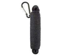 VFM e-Store - Carabiner Utility Rope Strong and Durable for Camping - Travel Holiday Accessories for Summer - 15M X 0. 5cm Black X 1