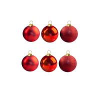 VFM e-Store Christmas Bauble Decoration Hanging Tree Ornament X 6 6cm Red VFM e-Store Red