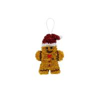 VFM e-Store - Christmas Decoration Tinsel Gingerbread Man X 1 Stocking Filler Xmas Present Celebration Festive Winter Ornaments - 11cm X 16cm Gingerbread Man