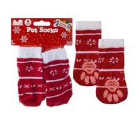 VFM e-Store - Christmas Fair-Isle Pet Clothes Fun Gift Idea Festive Indoor Xmas Oraments - 4 Pack Red X 1