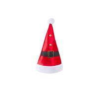 VFM e-Store Christmas Hat Santas Belt Velvet Hat X 1 20cm x 30cm x 57cm Red | Size: 20 cm x 30 cm x 57 cm VFM e-Store Red 20 cm x 30 cm x 57 cm