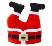 VFM e-Store - Christmas Hat Santas Legs Novelty Hat X 1 Stocking Filler Xmas Present Celebration Festive Winter Ornaments - 61cm X 35cm Red
