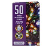 VFM e-Store - Christmas Multicolour Bulbs String Lights 50 Bulbs 5M - 30cm Lead Festive Indoor Xmas Oraments - 15cm X 7cm Multicolour X 1