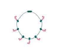 VFM e-Store Christmas Necklace Light Up Candy Cane Necklace X 1 One Size Candy Cane in Red VFM e-Store Red