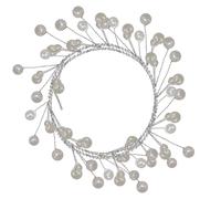 VFM e-Store Christmas Pearl Garland Decoration 100cm x 3cm Cream X 1 | Size: 100 cm x 3 cm VFM e-Store Cream 100 cm x 3 cm