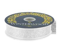 VFM e-Store Christmas Ribbon Garland Decoration 4cm x 10cm Silver X 1 | Size: 4 cm x 10 cm VFM e-Store Silver 4 cm x 10 cm