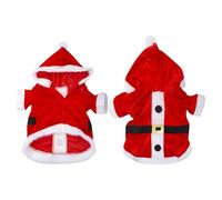 VFM e-Store - Christmas Small Dog Santa Suit Pet Clothes Gift Idea Festive Indoor Xmas Oraments - Small Red X 1