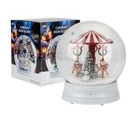 VFM e-Store - Christmas Snow Globe Light Up Blower Decoration Gift Idea Festive Indoor Xmas Oraments - 25cm X 21cm Carousel X 1
