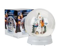 VFM e-Store - Christmas Snow Globe Light Up Blower Decoration Gift Idea Festive Indoor Xmas Oraments - 25cm X 21cm Snowman X 1