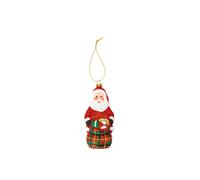VFM e-Store Christmas Tree Decoration Glitter Santa With Sack X 1 14x6x6cm Santa With Sack in Red | Size: 14 x 6 x 6 cm VFM e-Store Red 14 x 6 x 6 cm