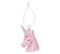 VFM e-Store - Christmas Tree Decoration Glitter Unicorn Ornament X 1 Stocking Filler Xmas Present Celebration Festive Winter Ornaments - 13cm X 9cm X 4cm Unicorn