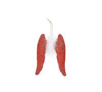 VFM e-Store Christmas Tree Decoration Hanging Angel With Glitter & Fur X 1 22. 5cm Red VFM e-Store Red