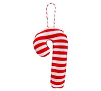 VFM e-Store - Christmas Tree Decoration Hanging Fabric Candy Cane X 1 Stocking Filler Xmas Present Celebration Festive Winter Ornaments - 12. 5cm Candy Cane