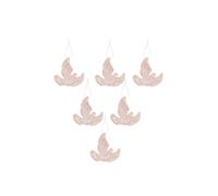 VFM e-Store Christmas Tree Decoration Hanging Glitter Dove X 6 20x11. 5x2cm Rose Gold | Size: 5x2 cm VFM e-Store Gold 5x2 cm