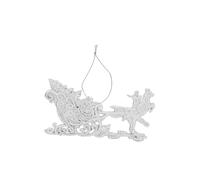 VFM e-Store Christmas Tree Decoration Hanging Reindeer Sleigh X 1 12. 1x14. 5x0. 3cm Silver VFM e-Store Silver