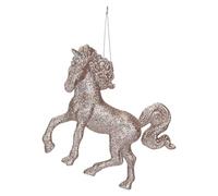 VFM e-Store - Christmas Tree Decoration Hanging Unicorn Ornament X 1 Stocking Filler Xmas Present Celebration Festive Winter Ornaments - 13cm Rose Gold