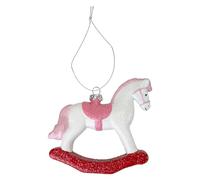 VFM e-Store - Christmas Tree Decoration Rocking Horse X 1 Stocking Filler Xmas Present Celebration Festive Winter Ornaments - 10X10. 5X2. 2cm Rocking Horse