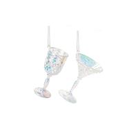 VFM e-Store Christmas Tree Decoration Wine Martini Assorted Designs 10. Iridescent in Clear VFM e-Store Clear