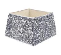 Vfm E-Store - Christmas Tree Skirt Folding Sequin Christmas Decoration X 1 Stocking Filler Xmas Present Celebration Festive Winter Ornaments - 30. 2cm Silver