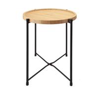 VFM e-Store Collapsible Bamboo Table / Tray Round Side Strong Frame in Brown VFM e-Store Brown