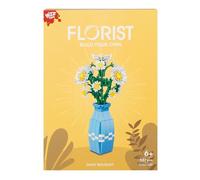 VFM e-Store - Daises Building Block Flower Bouquet Set Creative Play for Children and Adults Birthday 26cm X 20cm Multicolour X 1