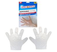 VFM e-Store - Disposable Gloves for Home Ideal for Pot Washing, Kitchen Use - 20cm X 15cm Clear X 1