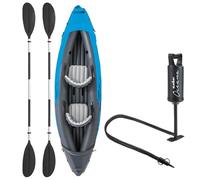 VFM e-Store - Double Kayak Inflatable Red For 2 People Water Sports Outdoor Activity - 312cm x 91cm Blue X 1