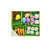 VFM e-Store Easter Bonnet Decorating Set Bunny Carrot Daisy Craft Activity (16 Piece) VFM e-Store Multicolor