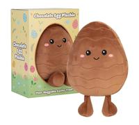 VFM e-Store - Easter Egg Soft Toy In Gift Box Plush Gift Egg Hunt Prize Birtdays Christmas - 22cm X 16cm Brown X 1