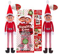 VFM e-Store Elves Behavin Badly Christmas Naughty Elf Elfie & Elvie 30cm 2 Pack in Red VFM e-Store Red