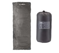 VFM e-Store - Envelope Sleeping Bag Single Stylish, Warm, Easy To Pack Camp Bag Outdoors Camping Hiking Holidays Festivals Travel - Grey Envelope