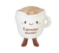 VFM e-Store - Espresso Coffee Soft Plush Coffee Beverage Plush Great for Birthdays, Ideas - 18cm X 5.5cm White X 1