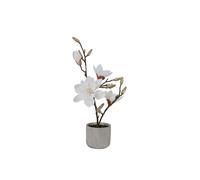 VFM e-Store Fabric Magnolia Tree Snow Potted Plant Artificial Cream in White VFM e-Store White
