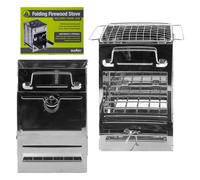 VFM e-Store Folding Stove Firepit Wood Burning Leaves, Twigs Kindling cm x cm Black X 1 VFM e-Store Black