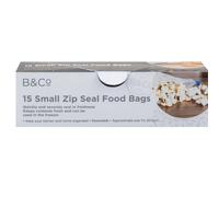 VFM e-Store Food Bags Zip Seal Medium 15 Pack Clear VFM e-Store Clear