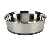 VFM e-Store - Food Bowl for Pets Ideal for Households With Pets - 24cm X 24cm Silver X 1
