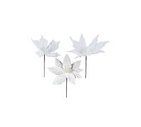 VFM e-Store Glitter Flower Picks Christmas Decoration Ornament X 1 30cm White VFM e-Store White