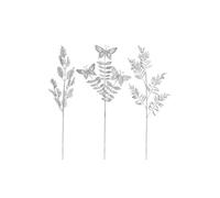 VFM e-Store Glitter Foliage Pick Christmas Varied Designs 0. Silver VFM e-Store Silver