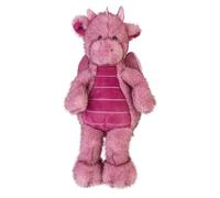 VFM e-Store - Gorgeous George Luxury Dragon Soft Toy - Two Tone - Perfect for Plush Lovers, Gift Ideas for Children - Pink - 23cm X 12cm